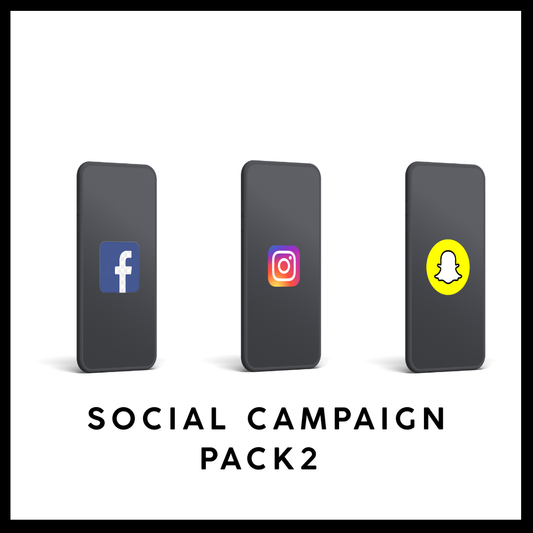 Social campaign pack featuring Facebook, Instagram, and Snapchat ads for effective business marketing.Business marketing, artist marketing, independent artist marketing, how to market yourself