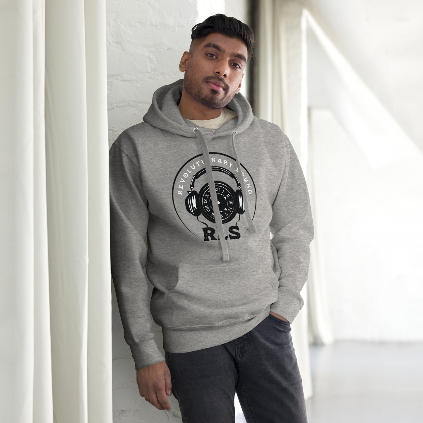 RLS Light Iron Ore Hoodie Gray/White Hoodie, Grey/White Hoodie Unisex Hoodie Women's hoodie, Men's Hoodie Stylish Hoodie